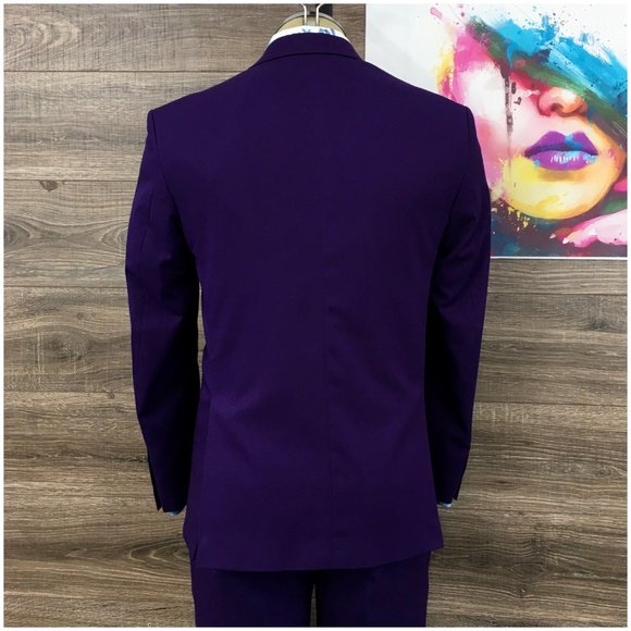 Suitopia Mens‎ Suit 2 Piece Set Size 38R Jacket Blazer Pants Two Button Tailored - Picture 6 of 16